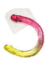 Shades 17 Inch Double Dong in Pink and Yellow for Adults Double Dongs